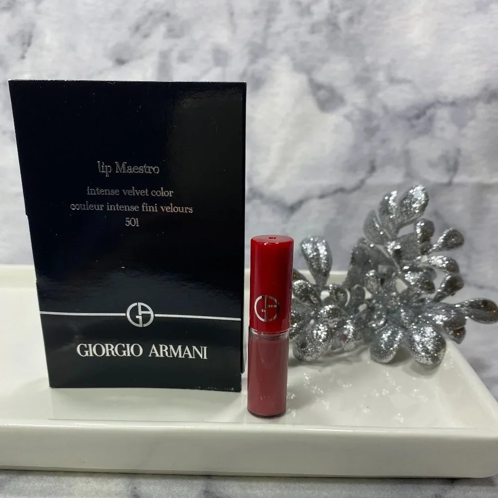 Giorgio Armani Beauty Gift Set-Lip Velvet & Volume Mascara,Travel Size-2pc-NEW